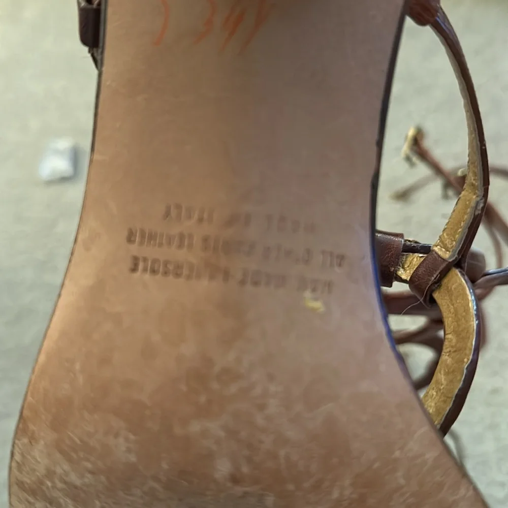 Vintage Leather Gladiator Sandal Calf Length - Picture 4 of 7